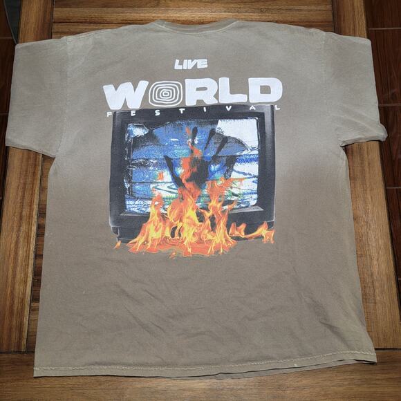 Astro World Brown Unisex Tee (Cactus Jack) "General Admission Live" - Size XXL - Picture 1 of 5